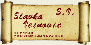 Slavka Veinović vizit kartica